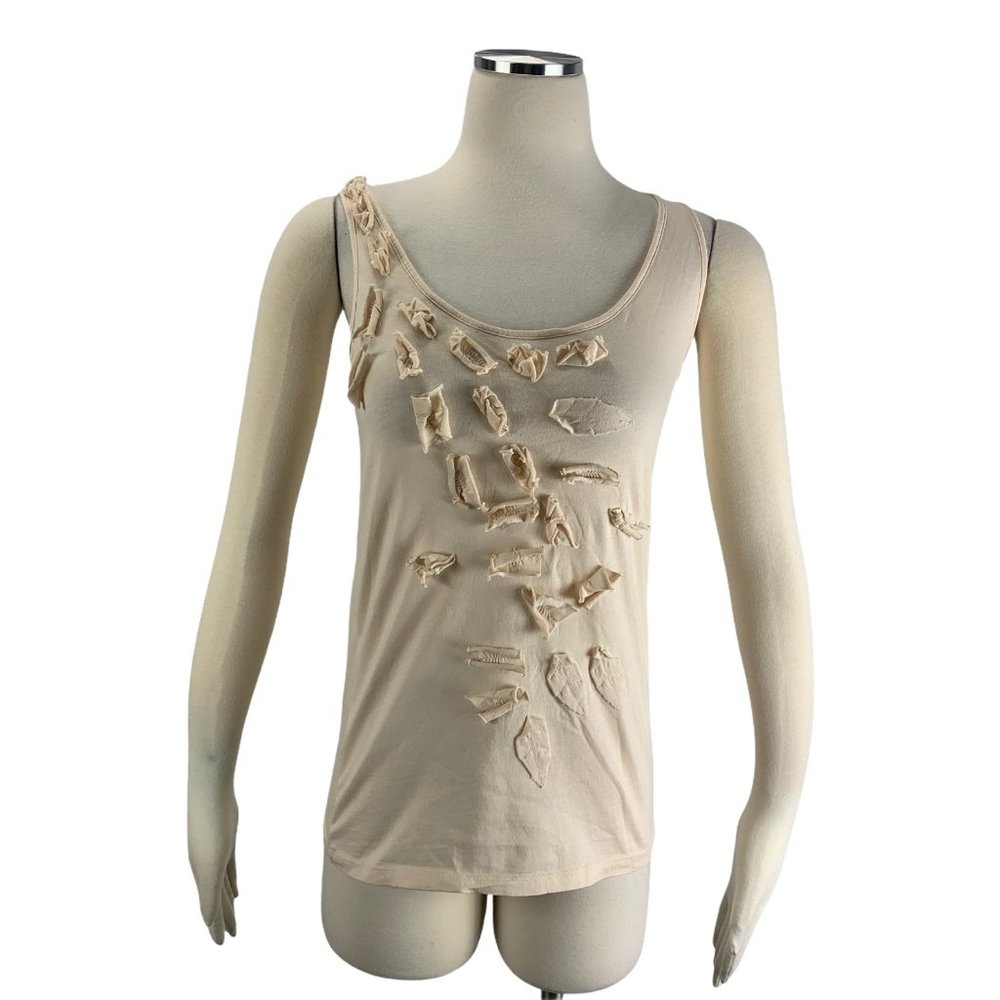 Talbots Small Tank 3-D Floral Super Soft Cotton To